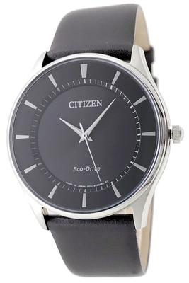 Мужские тонкие часы CITIZEN Eco-Drive с питанием от солнечного света Solar Light Power Солнечная энергия Ремень из натуральной кожи Запасной ремень в комплекте BJ6480-51E/DBR