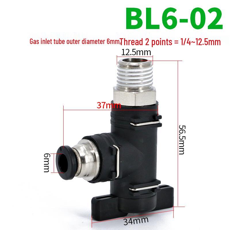 Pneumatic PU Tube Quick Connector Hand Valve BUC6/8/10/12mm for Air Compressors