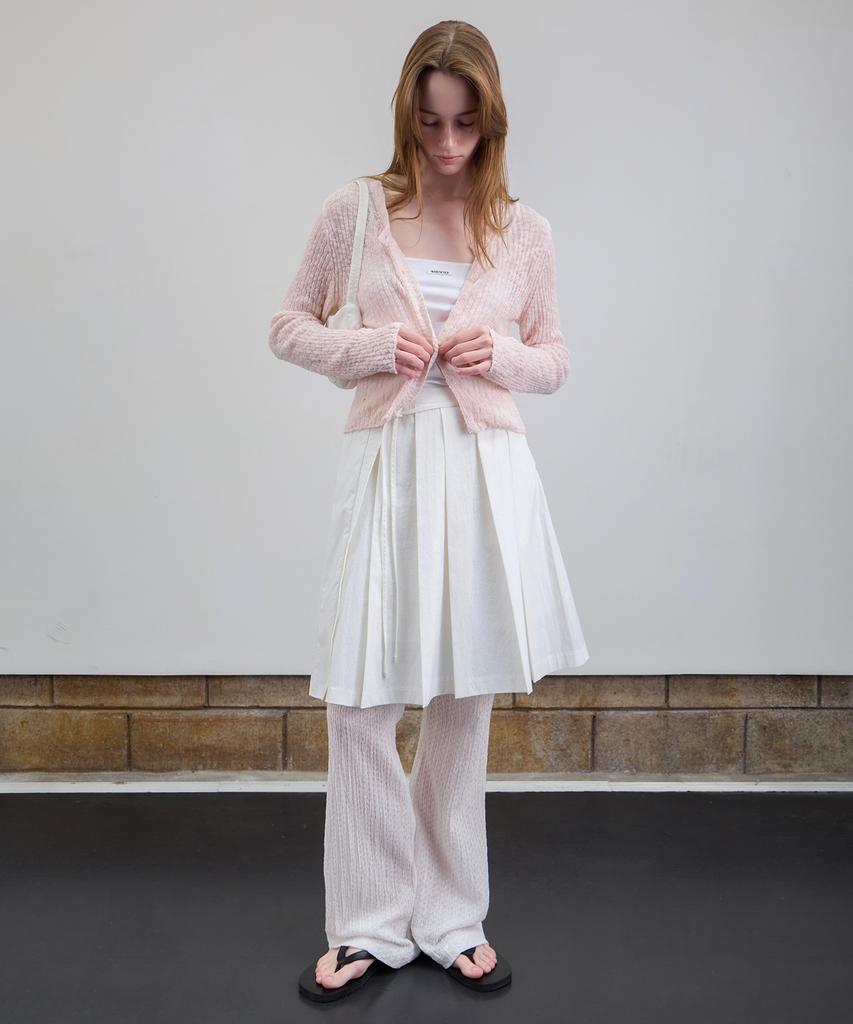 Leuba Crispy Pleated Skirt - Off White