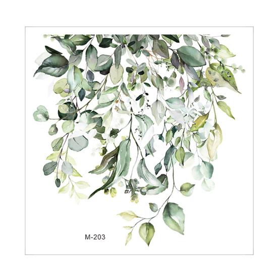 Наклейка на крышку сиденья унитаза, самоклеющаяся, сильная липкость, водонепроницаемая, съемная, листья растений, цветы, наклейка на крышку унитаза