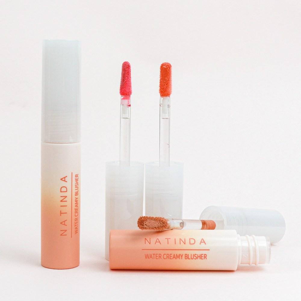 Кремовые румяна Natinda Water Creamy Blusher 1,8 г, нет. 1 Персиковый воздушный бленд, 1 штука