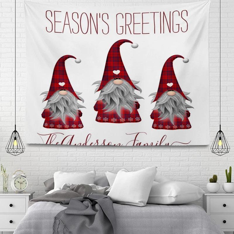 Гобелен с рисунком Санта-Клауса для дома, спальни, гостиной, настенного украшения, рождественский гобелен