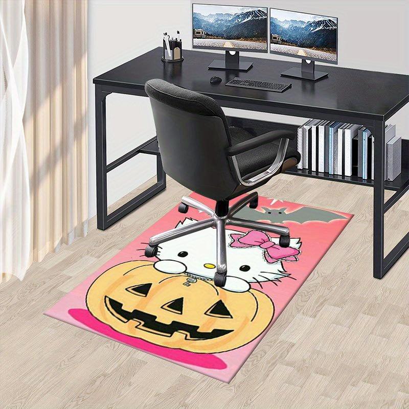 1 шт. Sanrio Hello Kitty Ковер для офиса с принтом русалки Прямоугольный коврик под стол, Идеальный декор для гостиной, спальни, кухни, Нескользящий пол
