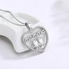 Ожерелье из стерлингового серебра S925, модная классическая подвеска в форме сердца, инкрустированная цирконием, памятные ювелирные изделия для родителей и детей