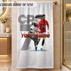 Beach TowelCristiano Ronaldo Custom Name Text Personalized Soft Towel for Beach Pool Indoor Home Decor Gift