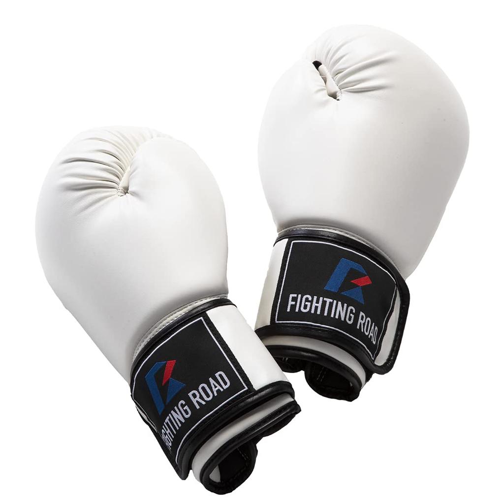 Fighting Road Boxing Gloves (10oz White)