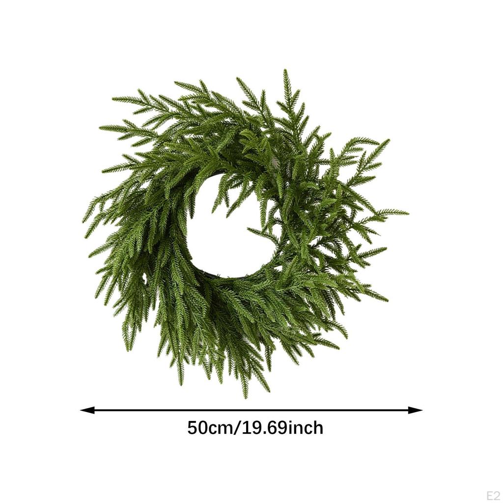 19inch Artificial Pine Christmas Wreath Front Door Multifunctional Xmas Garland for Holiday