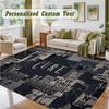 Crystal Velvet Square Rug Custom NameThe Cure Pattern Non Slip Home Floor Decor Rug