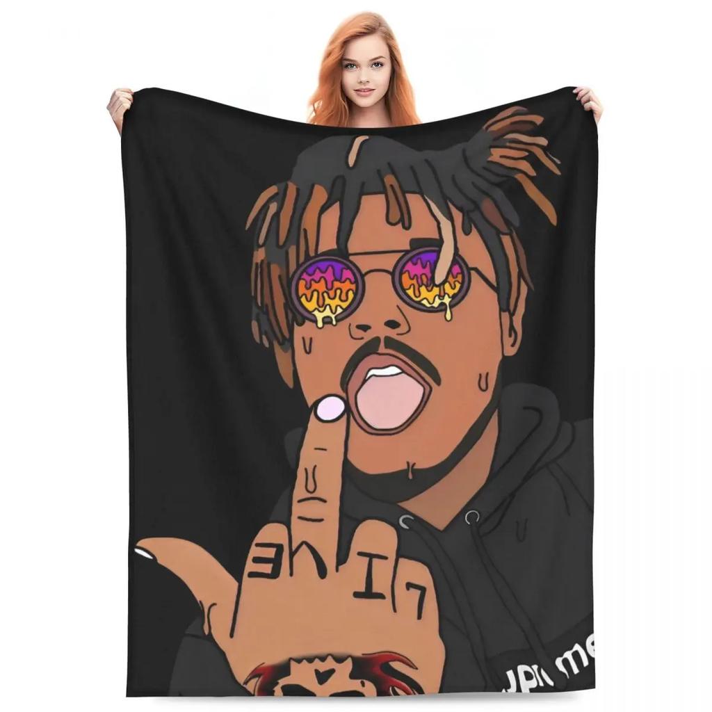 Juice Music Wrld Fuzzy Blankets The Party Never Ends Funny Throw Blanket for Sofa Bedding Lounge 200x150cm