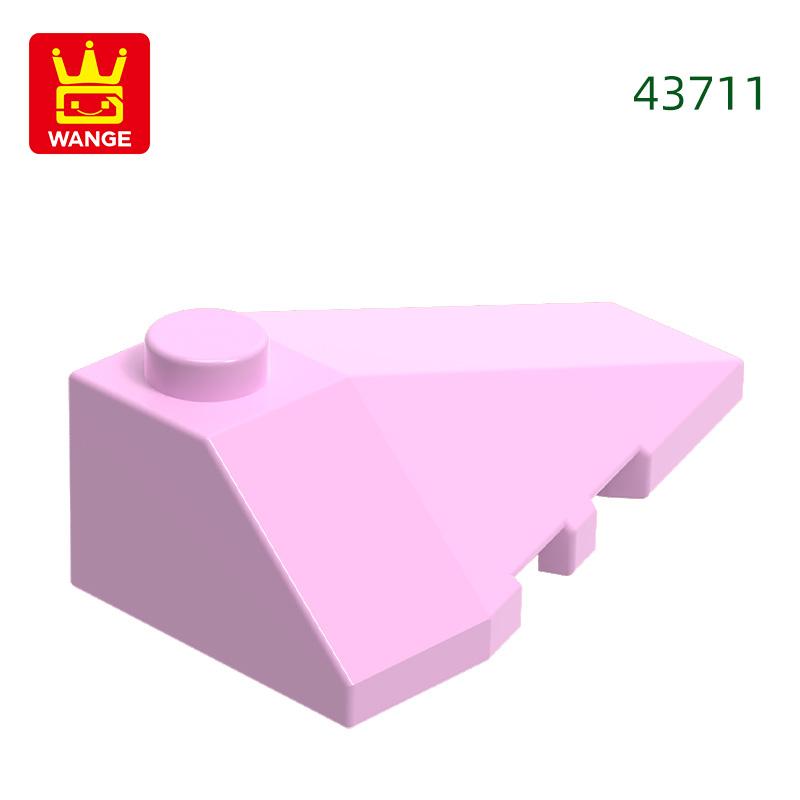 Нетоксичные 74 шт./лот 43711 Правый скошенный клин 4x3 Тройные строительные блоки Аксессуары для Moc Совместимы с Bricks Детские игрушки Подарок Bo