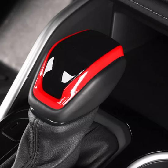 Red&black Gear Shift Knob Cover Trim 1pcs For Toyota Grand Highlander 2024 2025