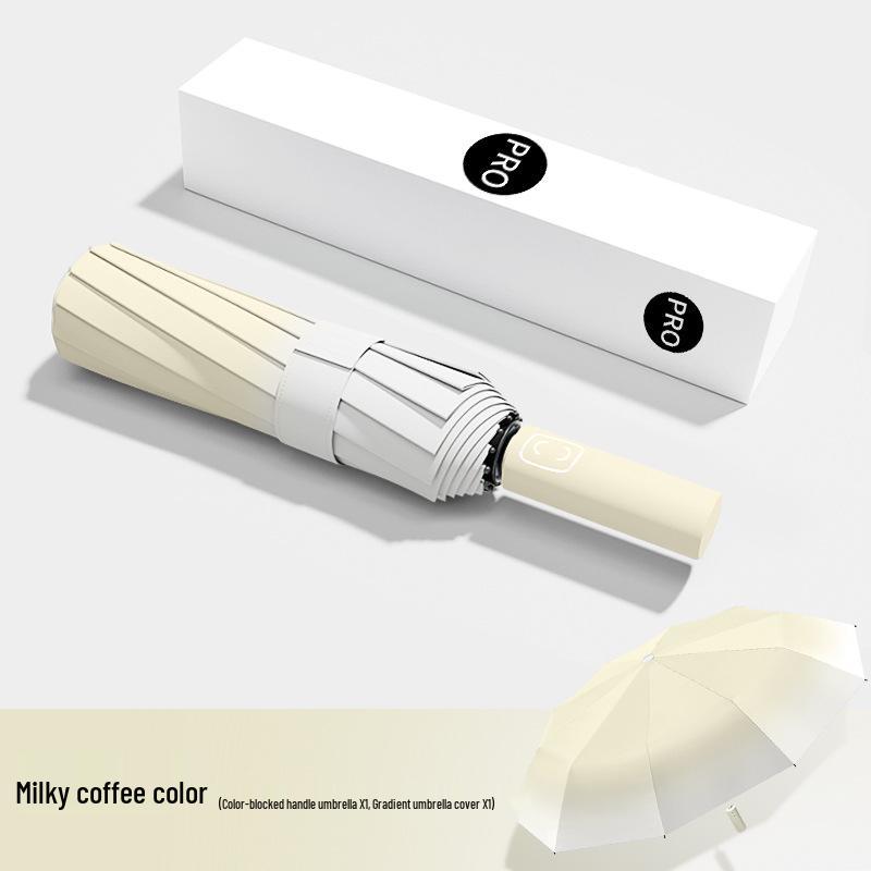 Мужской большой ветрозащитный складной зонт: Усиленный, Прочный, Двойного назначения для Солнца и Дождя