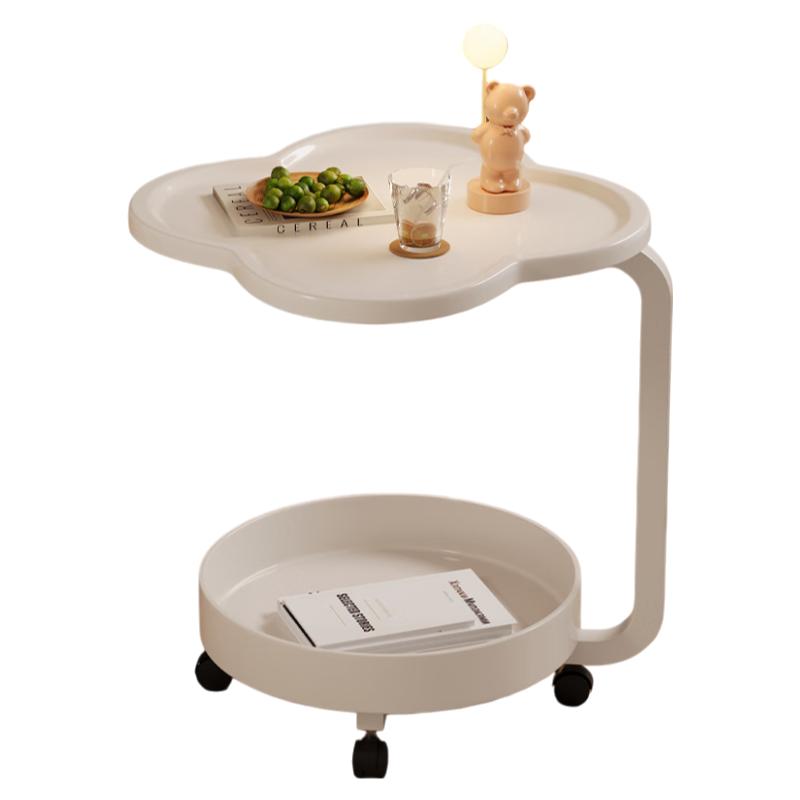 Zhuobo coffee table, side table, movable small table, small tea table, bedside table storage rack, storage cabinet CJ39 white