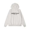 Unisex Oversized FOG-Style Hooded Sweatshirt With Essential Letter Print Fleece-Lined Cotton Pullover Fall