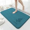 Toilet Absorbent Mat Rose Print Toilet Bathroom Non-slip Mat Carpet Toilet Mat