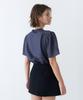 VEM.VER Half Sleeve Tie Blouse_Charcoal