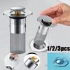Stainless Steel Floor Drain Filter Press Type Kitchen Bathroom Hand Basin Sink Drainage Pipe Deodorizing Insect Prevention Tools