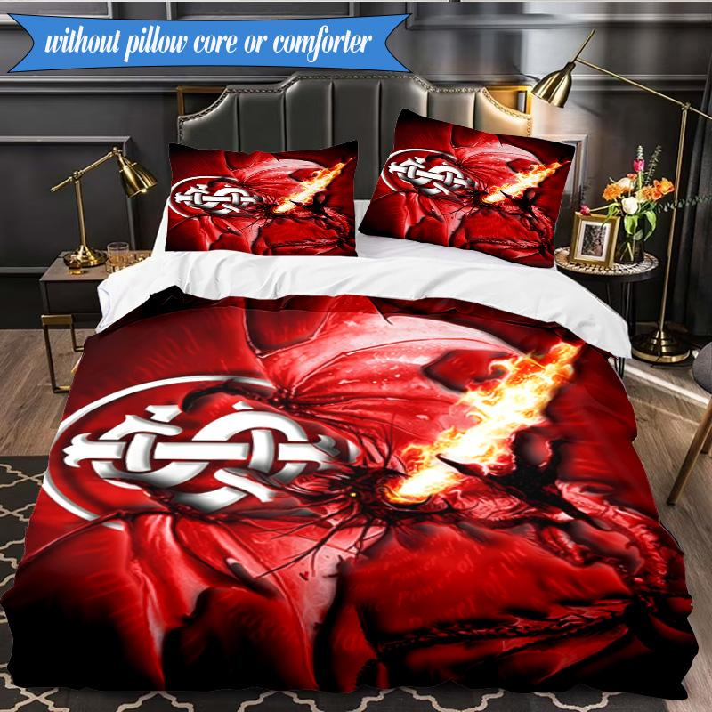 Intercontinental Football Crest 3pcs Bedding,Including 1pc Duvet Cover And 2pcs Pillowcases Perfect for Christmas,Ideal for Bedroom, Dormitory