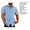 Men Summer Shirt Single-breasted Loose Chest Pockets Turn-down Collar Short Sleeves Lightweight Cardigan Button Formal Business Beach Top