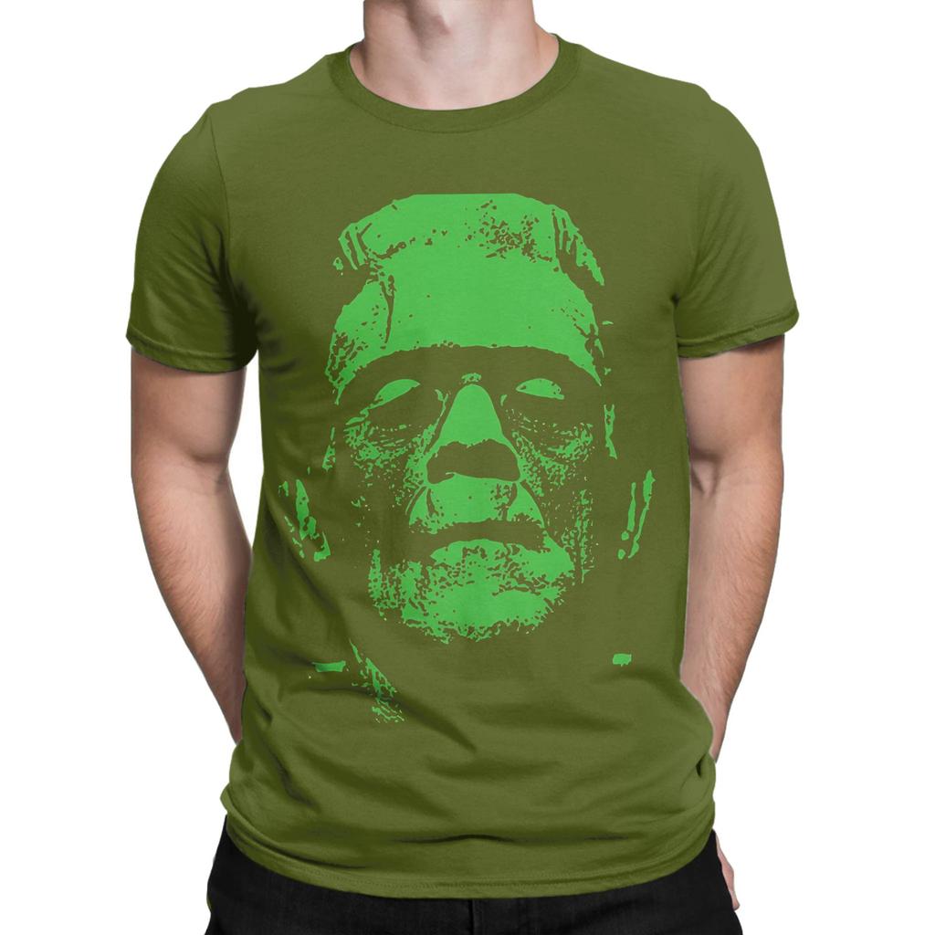 Monster Green Novelty 100 Cotton TShirt Frankenstein Tees Tops For Unisex