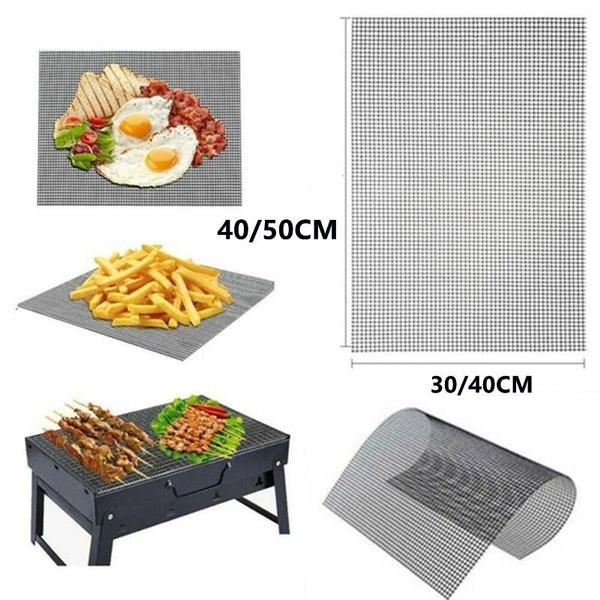 3pcs Reusable Barbecue Mat Replacement Mesh Wire Net Non-Stick Mesh Pads Outdoor Activities Cook Reusable BBQ Accessories