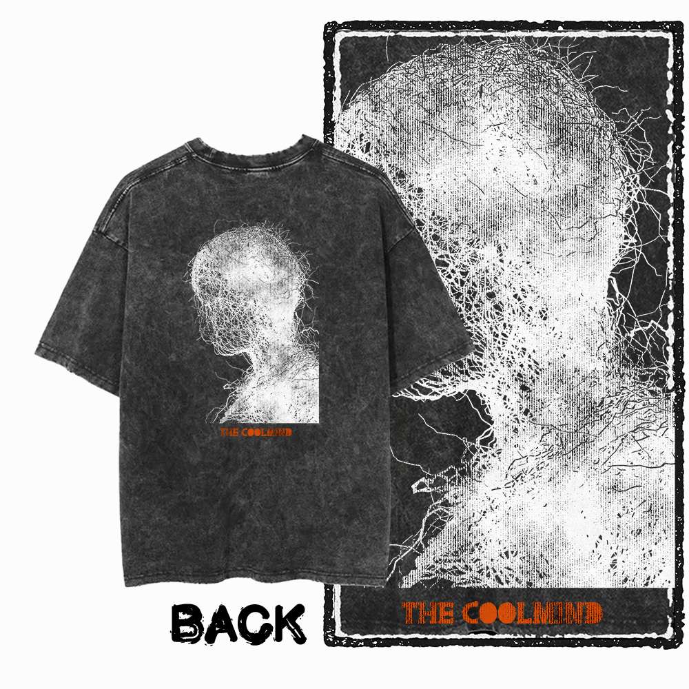 G Back Print Cool Cotton COOL Printed Mens Tshirt Acid Washed Streetwear Big Size Vintage Oneck mens Tee Tshirt