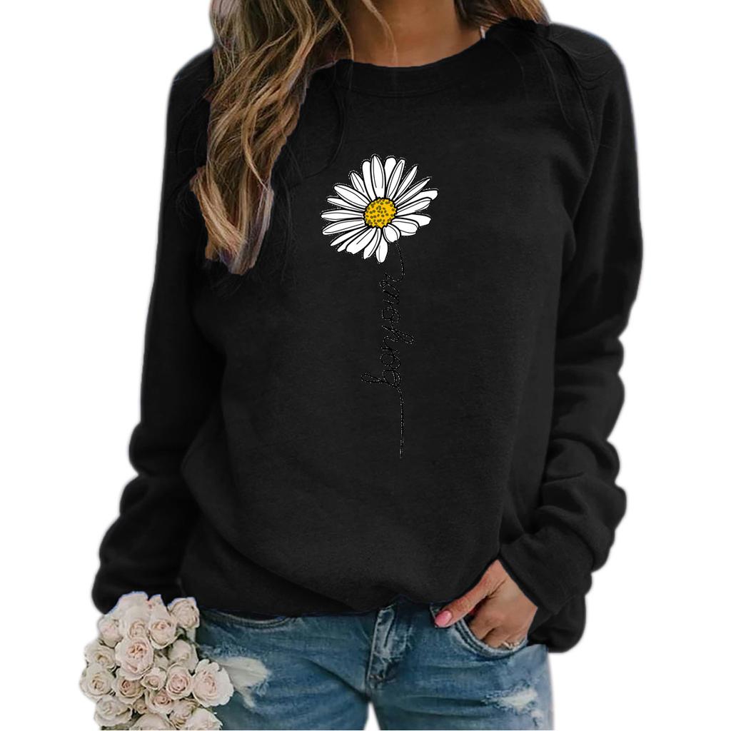 Винтажные пуловеры с принтом подсолнечника, женские рождественские повседневные свободные тонкие толстовки с капюшоном, женская 3d толстовка