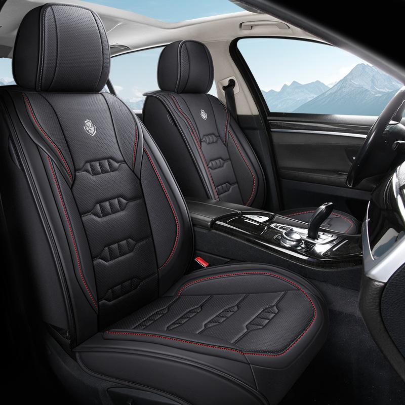 1 шт. Полностью кожаная подушка для автомобильного сиденья, полностью закрытый дышащий чехол для сиденья, перфорированная кожа наппа, одинарный лист, всесезонная совместимая подкладка