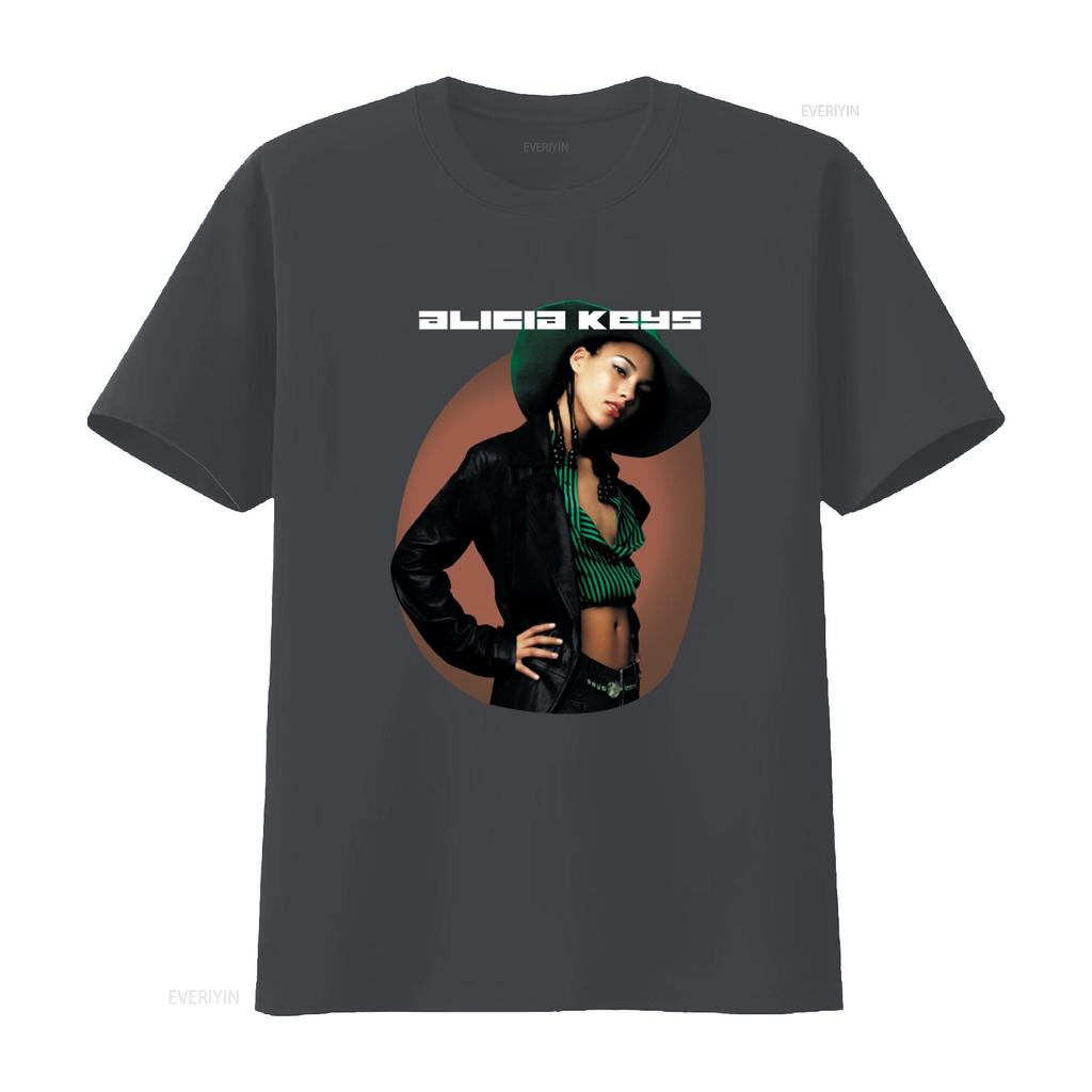 Vintage 2002 Alicia Keys Tour Concert T Shirt Black Medium Retro Style Music Lover vintage Washed Stylish Comfortable Versatile