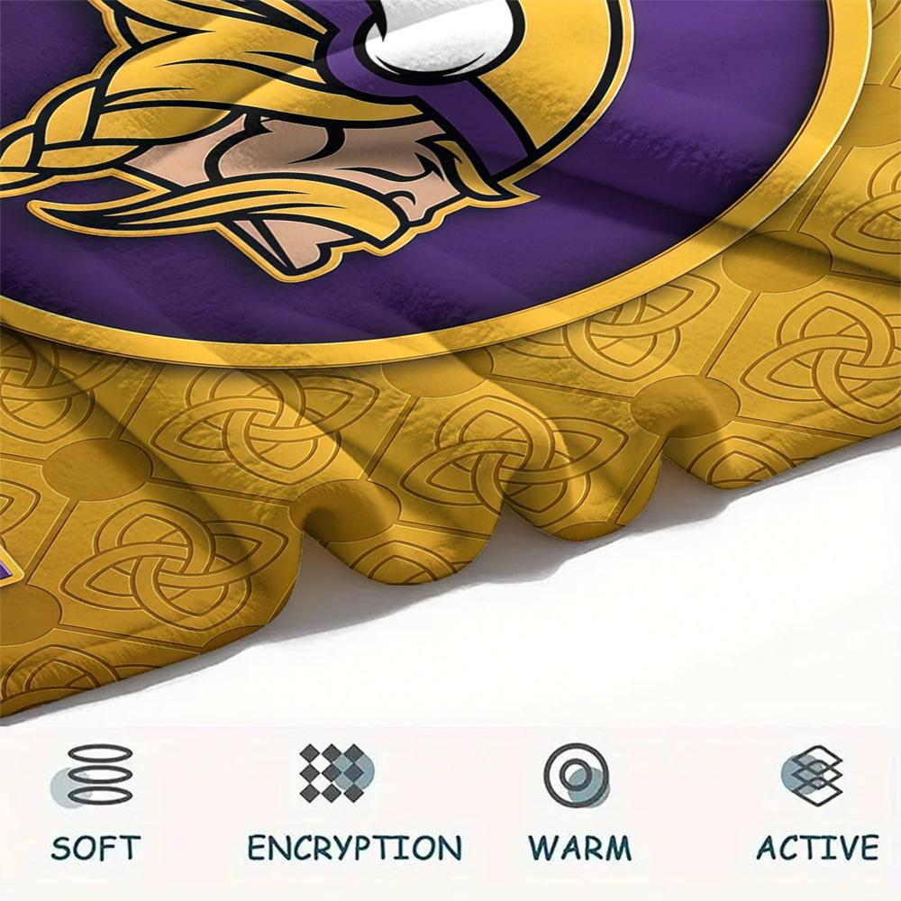 Custom Name Minnesota Vikings2 Flannel Blanket, High quality Comfortable for All Seasons, Home Decor, Warmth and Comfort