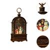 Christmas Music Box Desktop Figurine Lantern Portable Ornament Lighted for