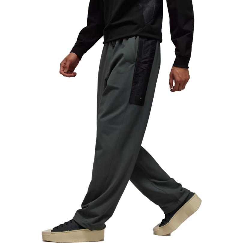 adidas Брюки Y-3 из эластичной махровой ткани цвета хаки/черные мужские уличная одежда IP7667