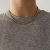 Accessories Simple Alloy Double-layer Necklace Personalized Hip-hop Multi-layer Couple Snake Pattern Retro