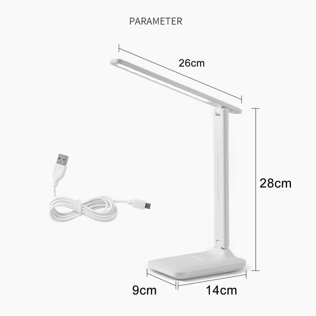 Table Lamp Eye Protection Touch Dimming Charging 180 Degree Flip Folding Stand Design LED Learning Desk Lamp
