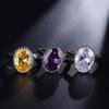Aaa Zircon Ring Ring, Vacuum Plated Platinum Hand Jewelry.