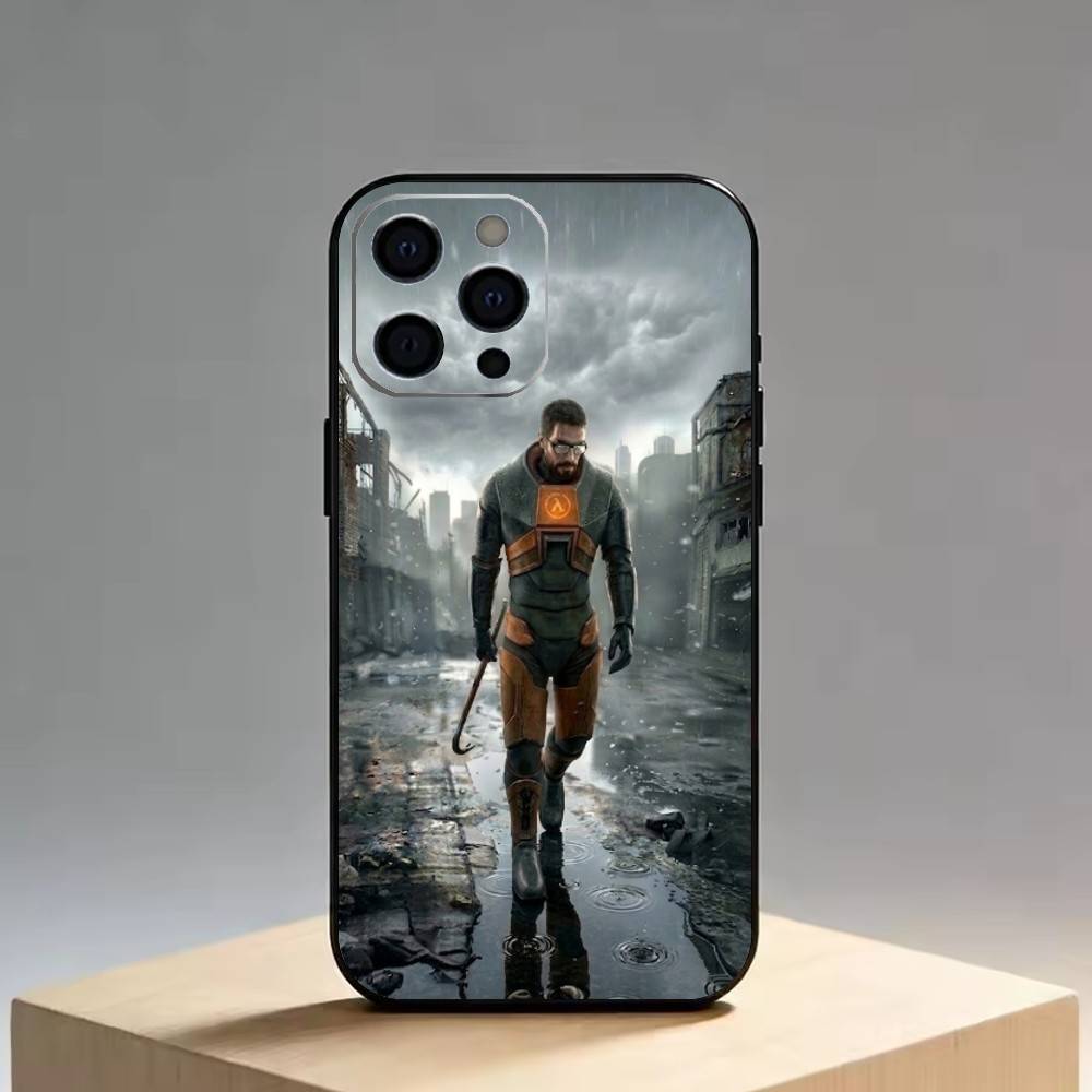 Half-Life Чехол для телефона для iPhone 17,16,15,14,13,12,11 Plus,Pro Max,XS,Мягкий силиконовый черный чехол