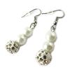 [N8330] - Silver Ivory 'Sissi' Designer Earrings