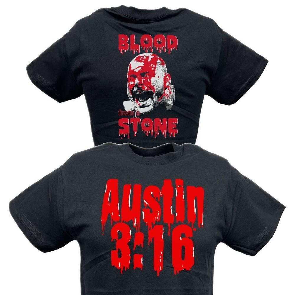 Футболка Steve Austin 'Кровь из камня', Кровавое лицо, Стив Остин 3:Унисекс футболка 16 Tee