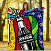 Christmas gift Halloween themed cola beverage Coca Cola blanket soft home furnishing nap decoration four seasons warm Sherpa blanket U24
