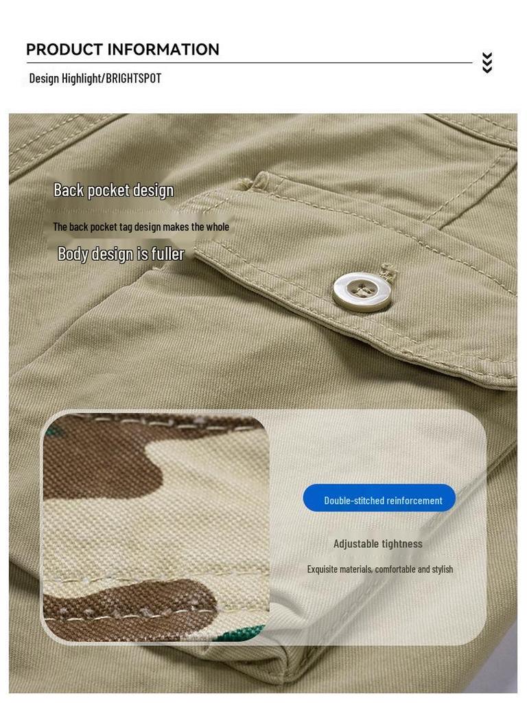 Мужские летние шорты карго - Универсальные японские трендовые шорты 5-точек