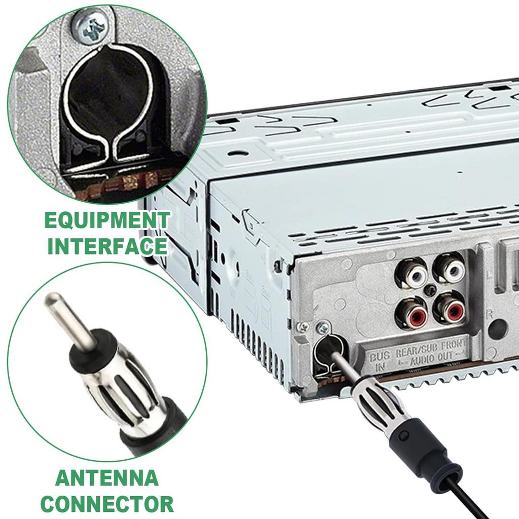 DAOKAI DIN Plug Clip Connector Straight Adapter, Car Radio Antenna Female Jack Replacement DIN