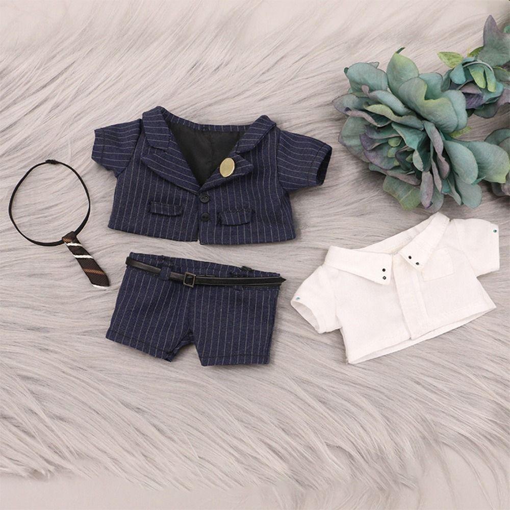 New Shirt Fashion Suit Cotton Doll Outfit Doll Tops Pants 20cm Doll Clothes Plush Doll's Clothes