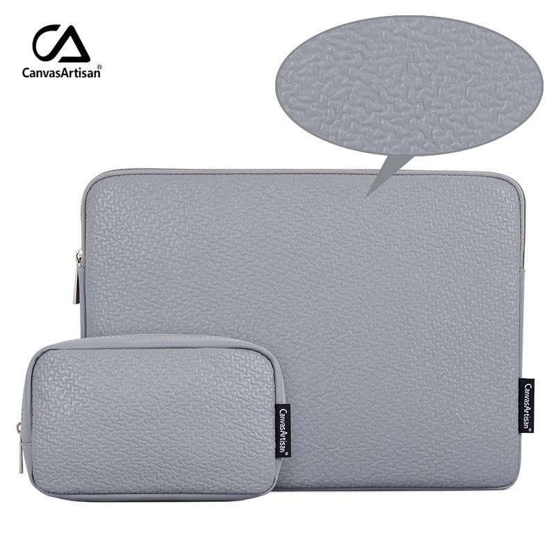 Laptop Sleeve Case RedmiBook 14 16.2 Inch PU Leather Inner Bag Protective Cover Waterproof Shockproof Neutral Design