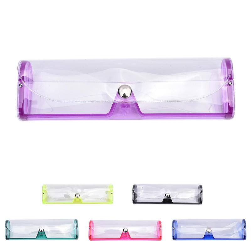 Новый стильный прозрачный ПВХ мягкий чехол для очков с защитной коробкой-держателем Abu