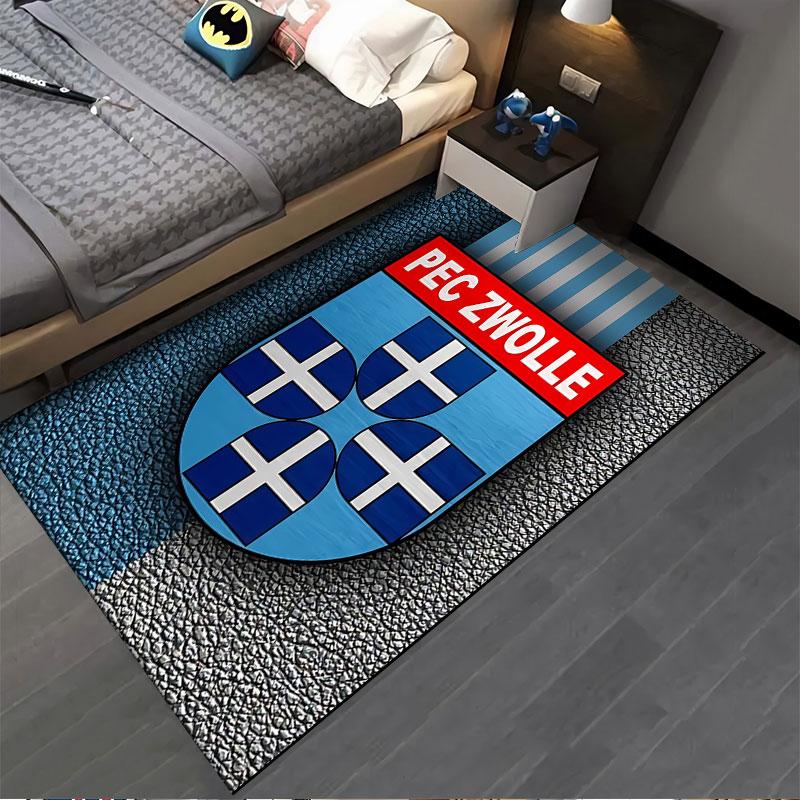 PEC Zwolle Emblem Carpet Design suitable as a non-slip mat for the living room or bedroom sofa