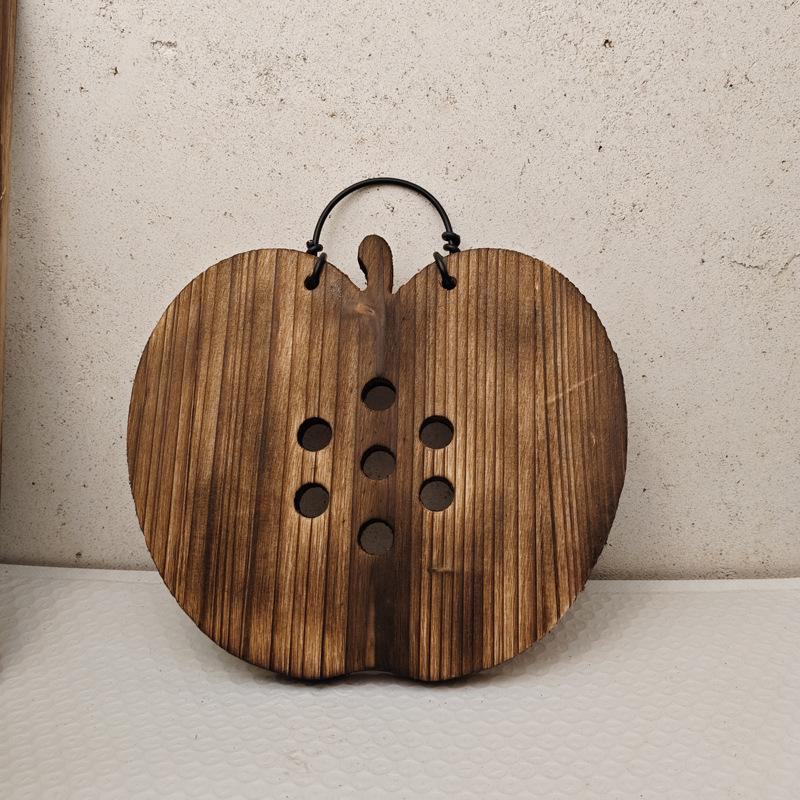 Solid Wood Tortoise Shell Leaf Hexagon Apple Wall Decor