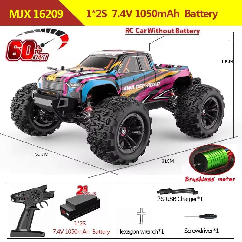 2024 New 1/16 4WD RC Car High Speed 70KM/H Climbing Racing Drift High Horsepower Brushless RC Racing Car RC Car Off-road Truck Toy Children's Gift