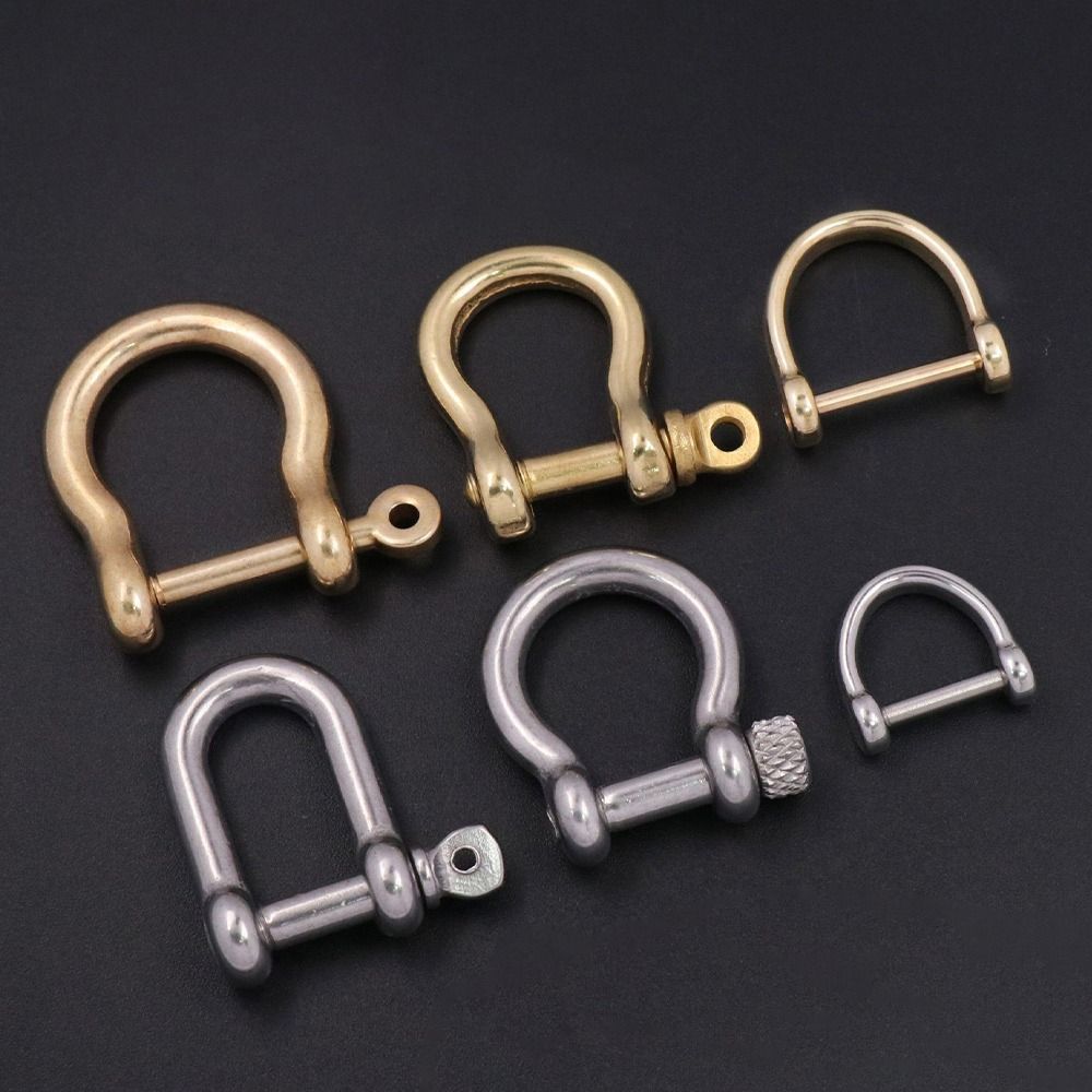 Пряжка для браслета на открытом воздухе, винтовое соединение, соединительный крючок для брелока, твердый карабин, скобы в форме буквы D, кольцо для ключей
