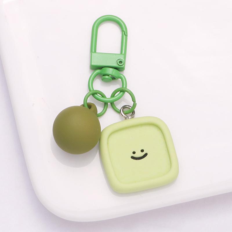Cute Smiling Face Resin Keychain Heart Flower Cloud Bag Pendant DIY Accessories Candy Color Key Chains Decoration Jewelry