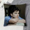 Декоративная квадратная наволочка с двусторонней печатью Тимоти Шаламе для дивана, гостиной, домашнего декора